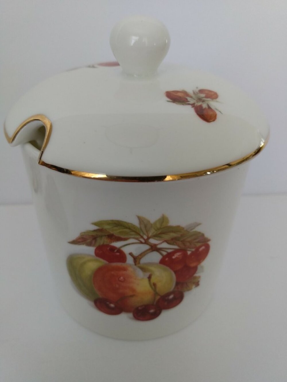 Royal Staffordshire Pottery Sugar Bowl - Fruit Salad pattern